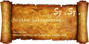 Szitka Szilveszter névjegykártya